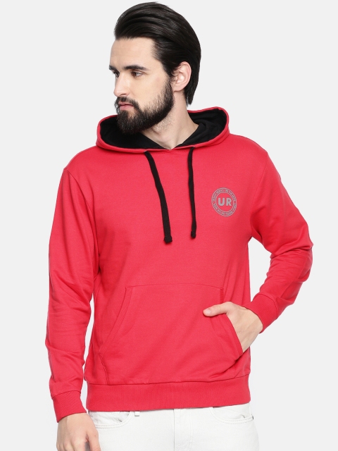 

Lee Men Red Solid Reflective Logo Hooded Sweatshirt