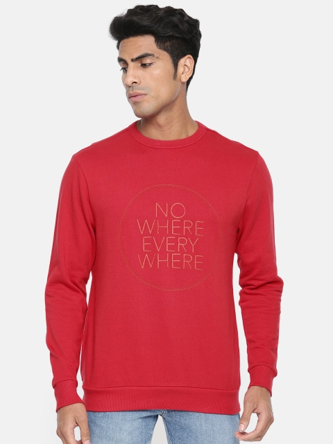 

Lee Men Red Printed Sweatshirt
