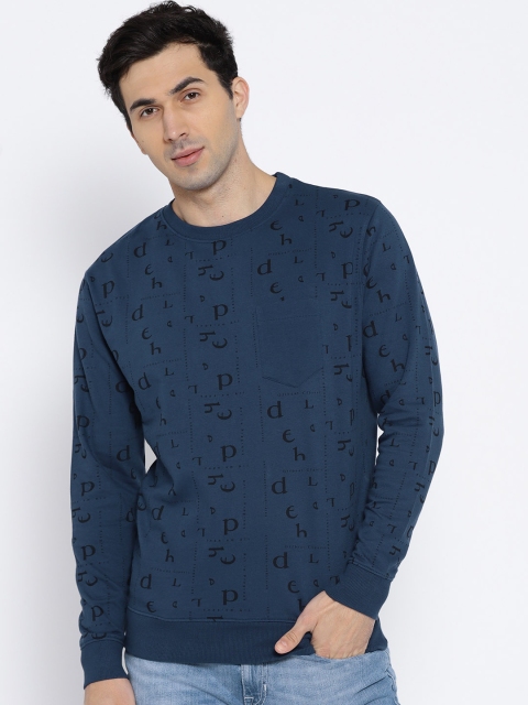 

Lee Men Navy Blue Printed Sweatshirt