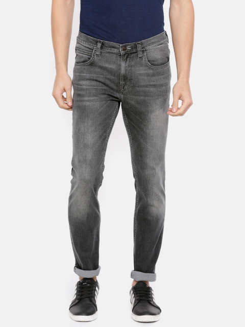 

Lee Men Grey Skinny Fit Mid-Rise Clean Look Jeans