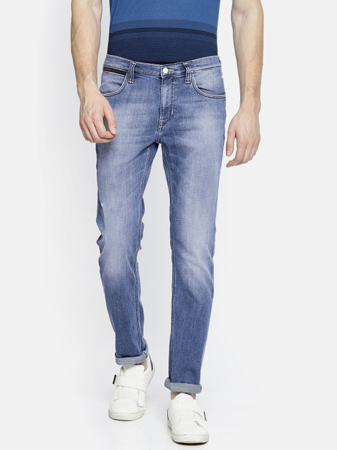

Lee Men Blue Bruce Skinny Fit Mid-Rise Clean Look Stretchable Jeans