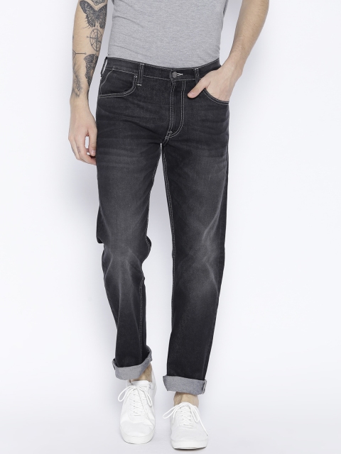 

Lee Men Black Rodeo Fit Mid-Rise Clean Look Stretchable Jeans