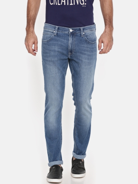 

Lee Men Blue Luke Skinny Fit Mid-Rise Clean Look Jeans