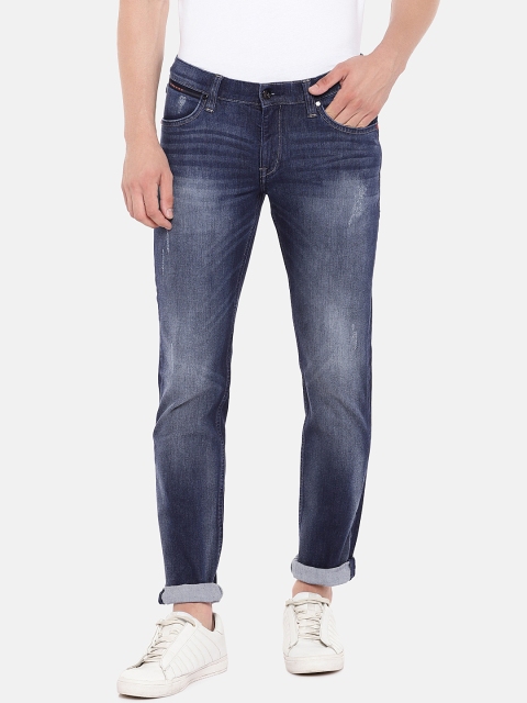 

Lee Men Navy Blue Bruce Skinny Fit Low-Rise Low Distress Stretchable Jeans