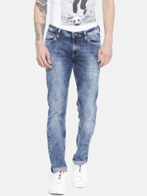 

Lee Men Blue Bruce Skinny Fit Low-Rise Clean Look Jeans