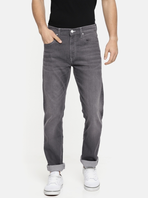 

Lee Men Grey Rodeo Regular Fit Mid-Rise Clean Look Jeans