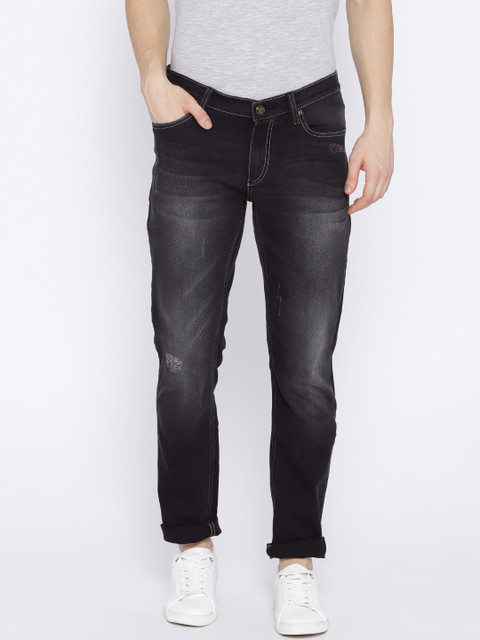 

Lee Men Black Bruce Regular Fit Low-Rise Mildly Distressed Stretchable Jeans