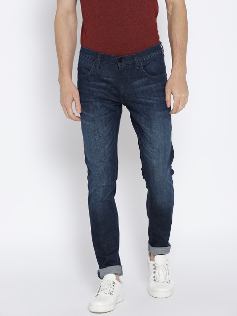

Lee Men Navy Blue Skinny Fit Mid-Rise Clean Look Stretchable Jeans
