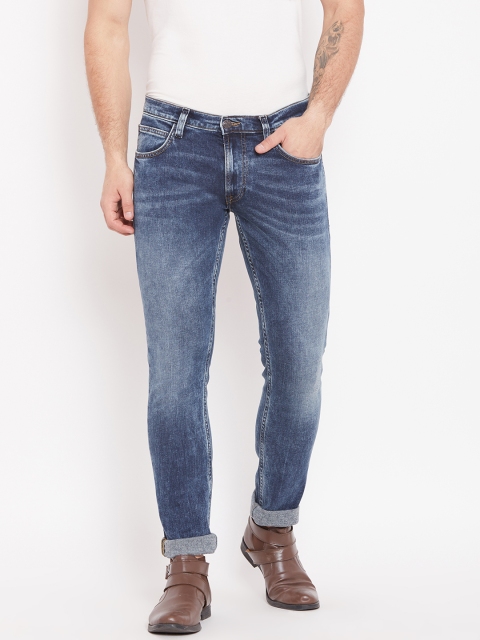 

Lee Men Navy Blue Regular Fit Mid-Rise Clean Look Stretchable Jeans