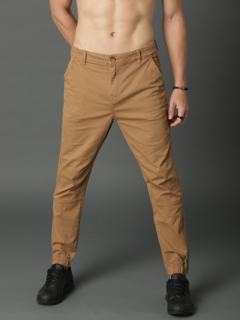 

Roadster Men Beige Regular Fit Solid Joggers