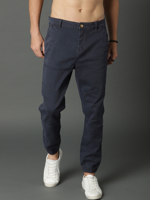 

Roadster Men Navy Blue Regular Fit Solid Joggers