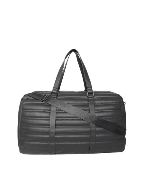 

Mast & Harbour Unisex Black Quilted Duffel Bag