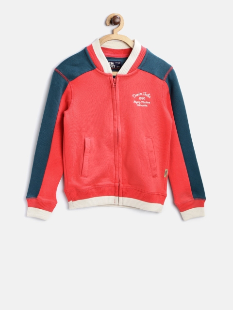 

Flying Machine Boys Red & Navy Solid Sweatshirt