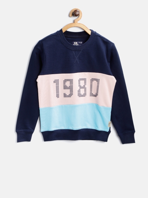 

Flying Machine Boys Blue & Pink Printed Sweatshirt