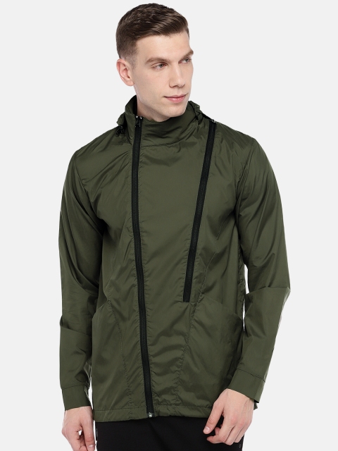

SKULT by Shahid Kapoor Men Olive Green Solid Tailored Jacket