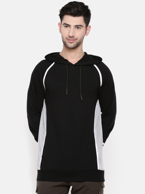 

SKULT by Shahid Kapoor Men Black Solid Hooded Sweatshirt