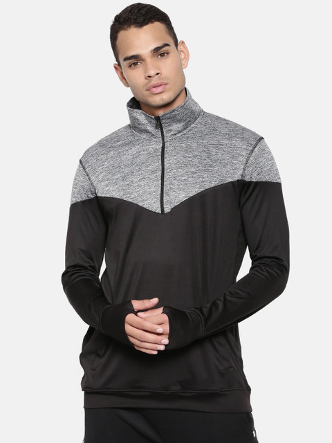 

SKULT by Shahid Kapoor Men Black Colourblocked Sweatshirt