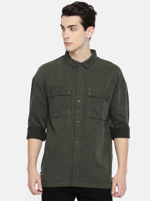 

SKULT by Shahid Kapoor Men Grey Regular Fit Solid Casual Shirt