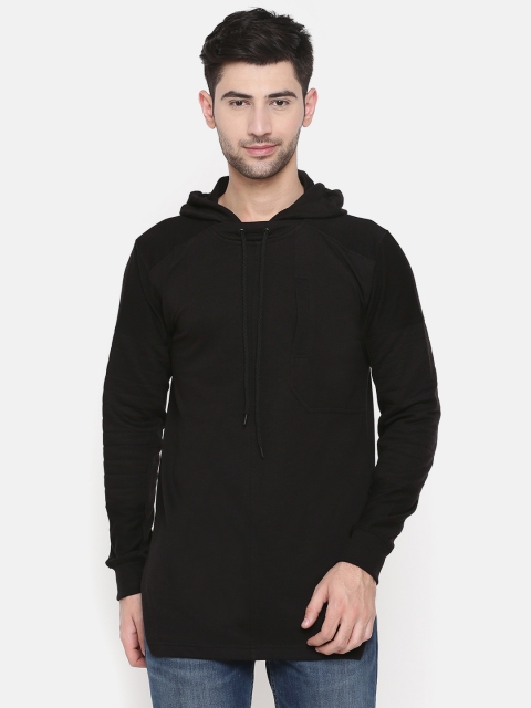 

SKULT by Shahid Kapoor Men Black Solid Hooded Sweatshirt