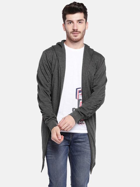 

SKULT by Shahid Kapoor Grey Melange Solid Tie-Up Shrug