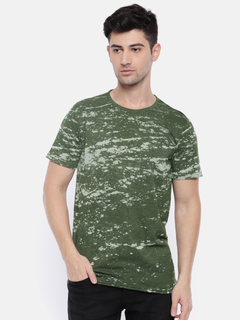 

SKULT by Shahid Kapoor Men Olive Green Printed Round Neck T-shirt