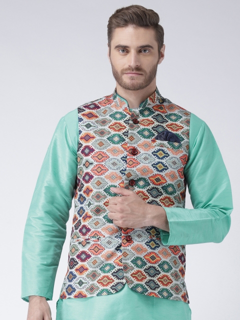 

Hangup Multicoloured Printed Nehru Jacket, Multi