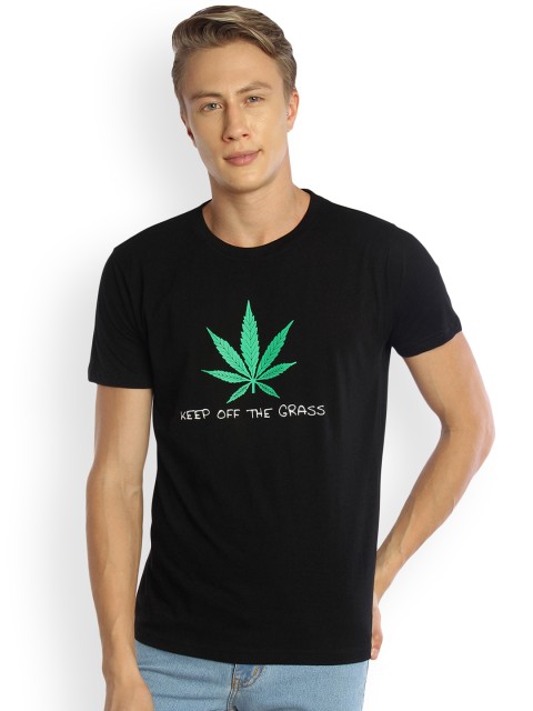 

Tantra Men Black Printed Round Neck T-shirt