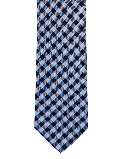 

The Tie Hub Blue Checked Broad Tie