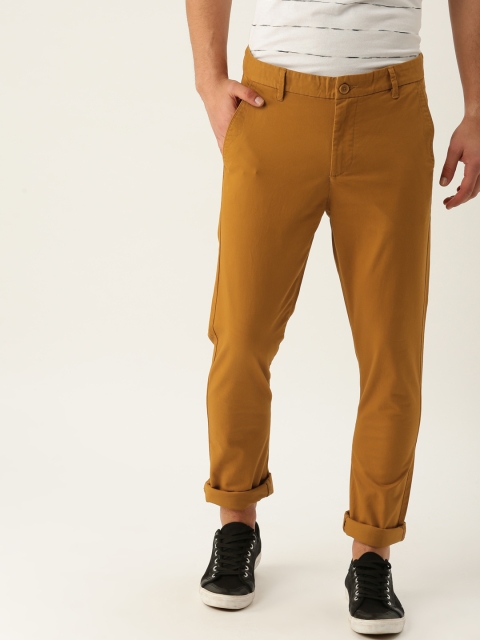 

United Colors of Benetton Men Khaki Slim Fit Solid Chinos