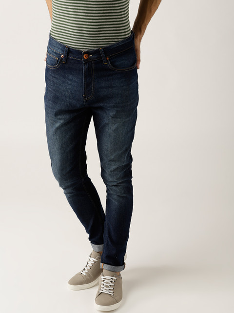 

United Colors of Benetton Men Blue Regular Fit Mid-Rise Clean Look Stretchable Jeans