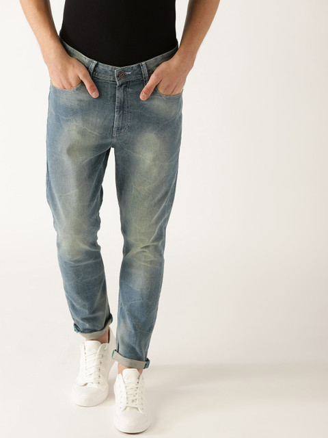

United Colors of Benetton Men Blue Regular Fit Low-Rise Clean Look Stretchable Jeans