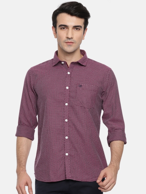 

Ruggers Men Pink Contemporary Regular Fit Checked Casual Shirt