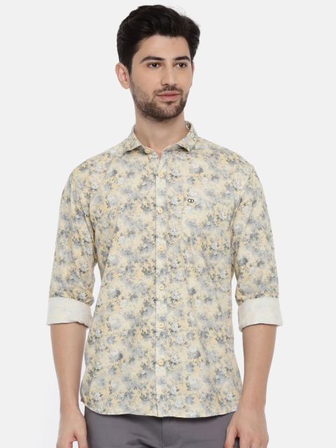 

Ruggers Men Yellow & Blue Regular Fit Printed Casual Shirt