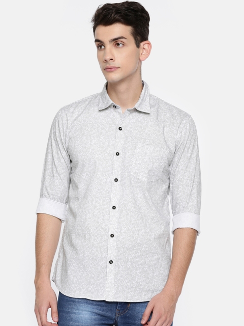 

Newport Men White & Black Regular Fit Printed Casual Shirt
