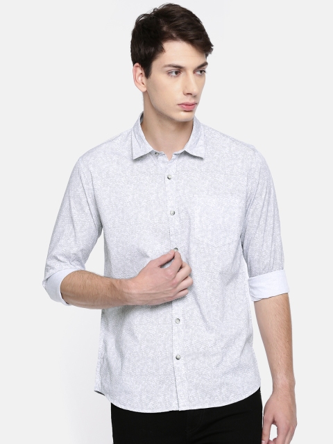 

Newport Men White Printed Casual Shirt