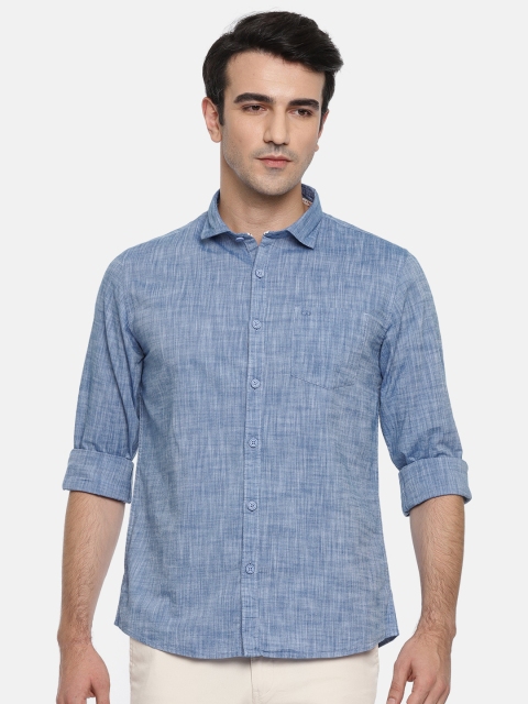 

Ruggers Men Blue Contemporary Regular Fit Solid Casual Shirt