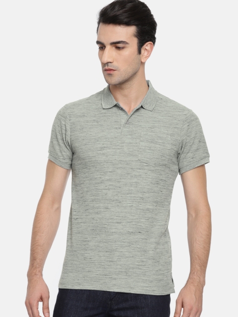 

Ruggers Men Grey Solid Polo Collar T-shirt