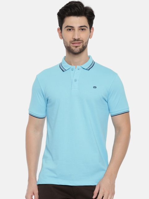 

Ruggers Men Blue Solid Polo Collar T-shirt