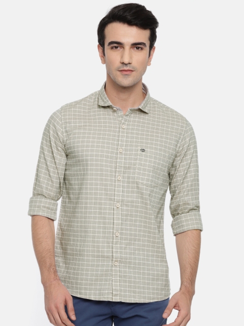 

Ruggers Men Beige Regular Fit Checked Casual Shirt