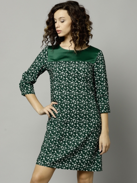 

Marks & Spencer Women Green Printed A-Line Dress