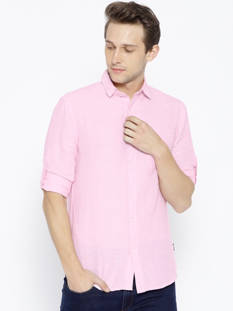 

Jack & Jones Men Pink Regular Fit Solid Casual Shirt