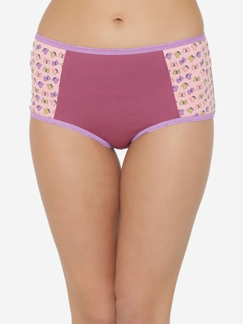 

Clovia Purple & Pink Printed Boy Shorts PN2653P123XL