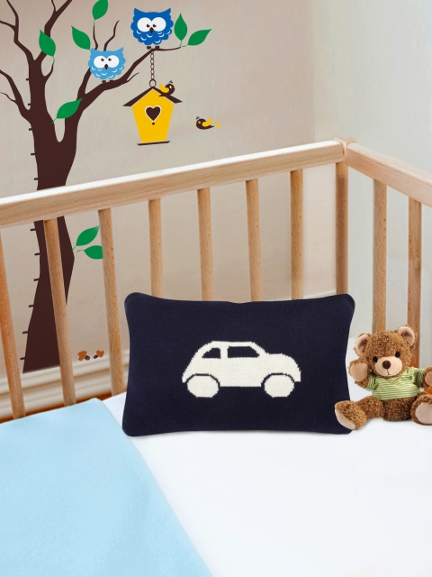 

Pluchi Navy Blue Set of Single Solid Rectangle Cushion Covers