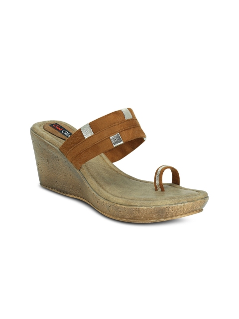 

Get Glamr Women Tan Solid Wedges