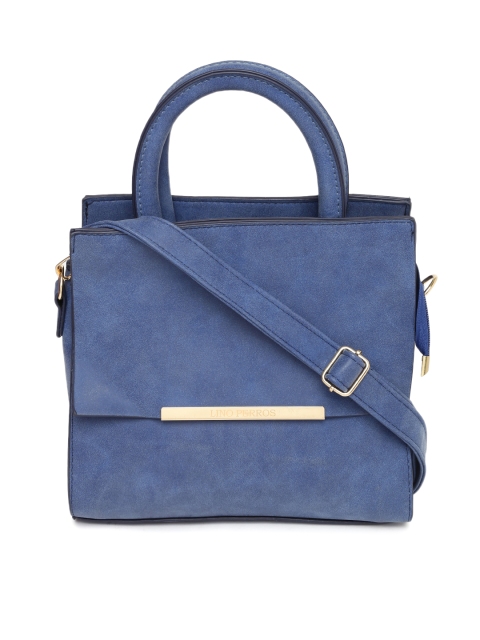 

Lino Perros Blue Solid Handheld Bag