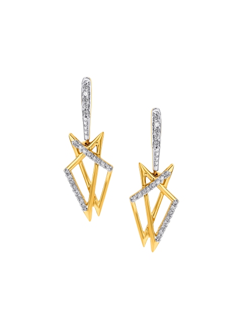 

Mia by Tanishq 2.09g 14KT Yellow Gold Diamond Drop Earrings with Diamonds