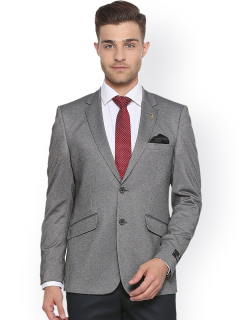 

Van Heusen Men Grey Woven Single-Breasted Slim Fit Formal Blazer