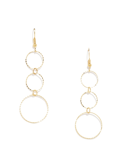 

OOMPH Gold-Toned Circular Drop Earrings
