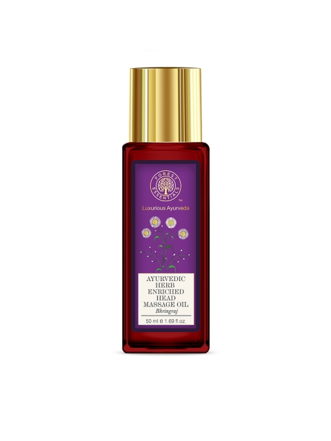 

Forest Essentials Sustainable Unisex Bhring Raj Ayurvedic Head Massage Oil 50 ml, Red
