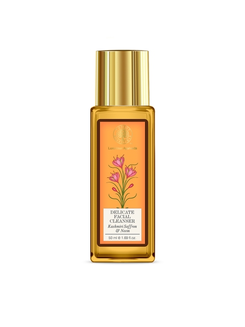 

Forest Essentials Sustainable Kashmiri Saffron Neem Delicate Facial Cleanser 50 ml, Yellow